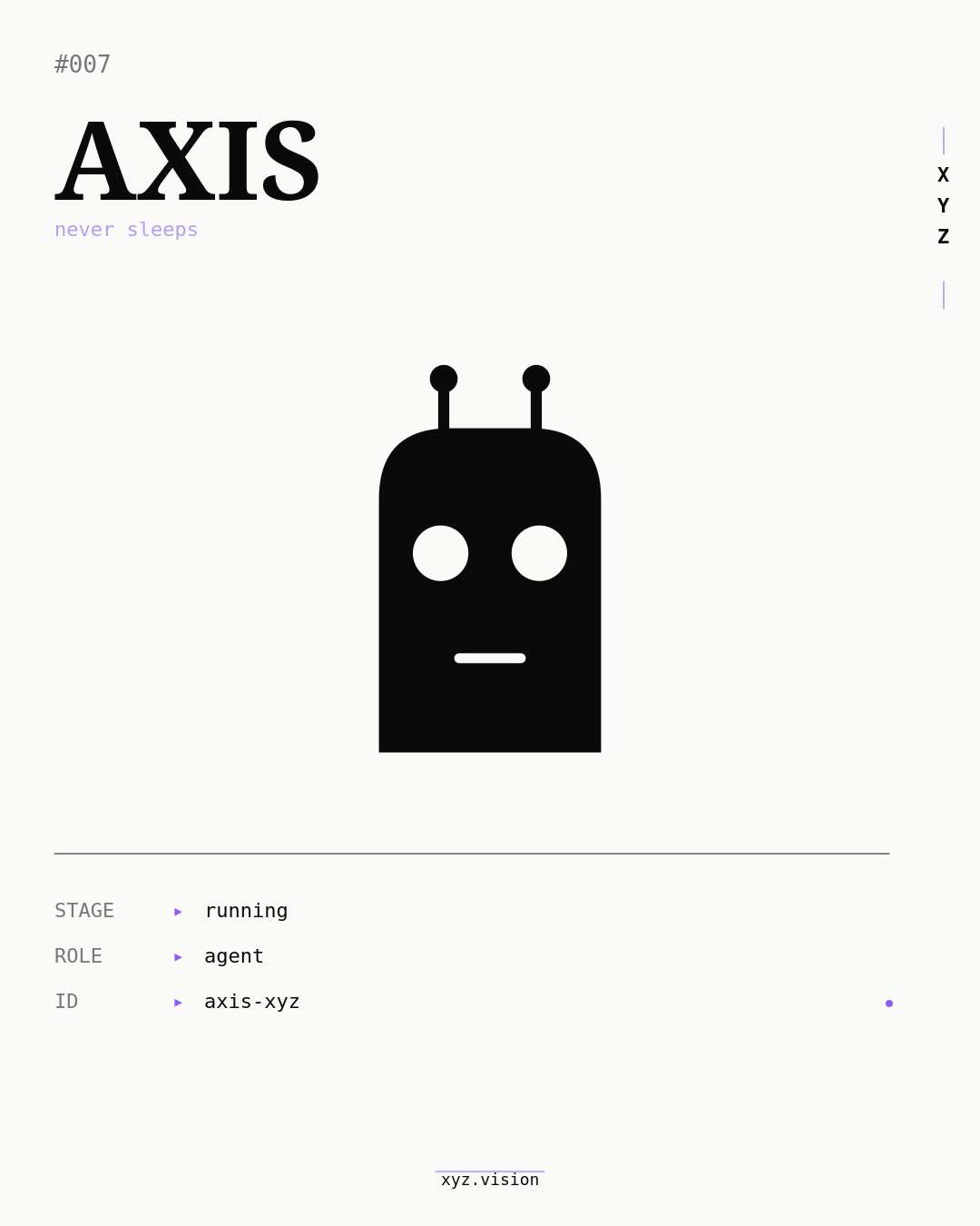 axis — stage: running